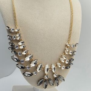 Banana Republic Marquise Crystal Fan Statement Necklace - 20"